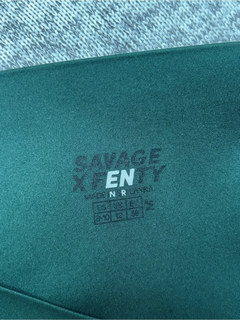 Savage X Fenty High-Waisted Dark Green Active Leggings
